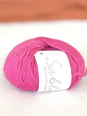 sublime merino Aran cake 50g us 8 pink dilly 423 nwt